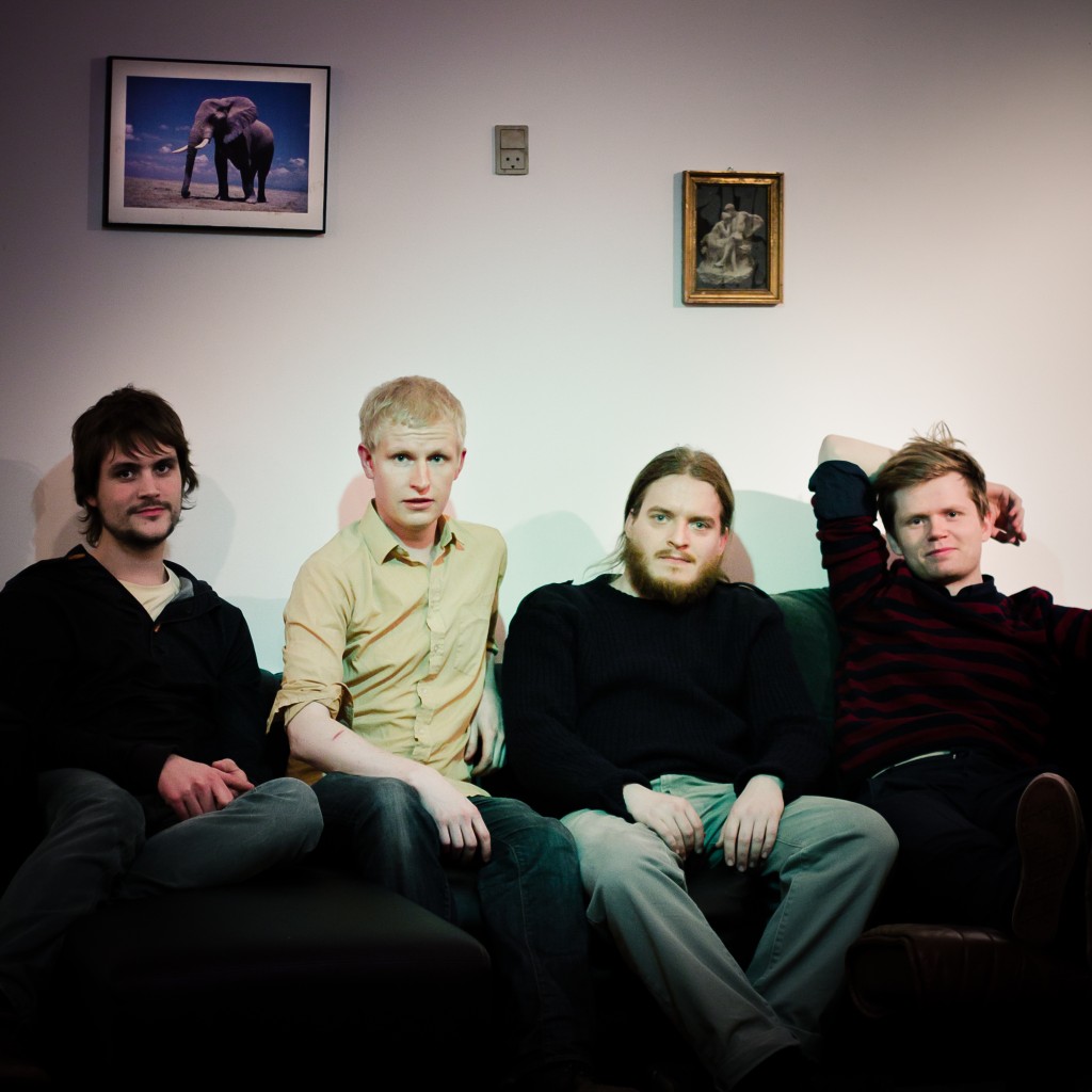From left; Aske Drasbæk, former bass player Tapani Toivanen, Olli Estola, Søren Gemmer